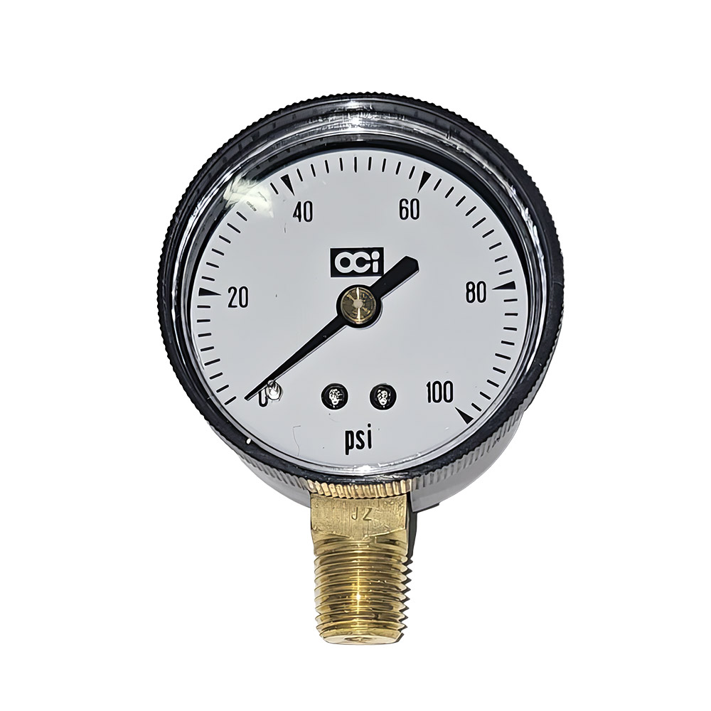 GAUGE/100PSI,1/4MPT BOTTOM MT