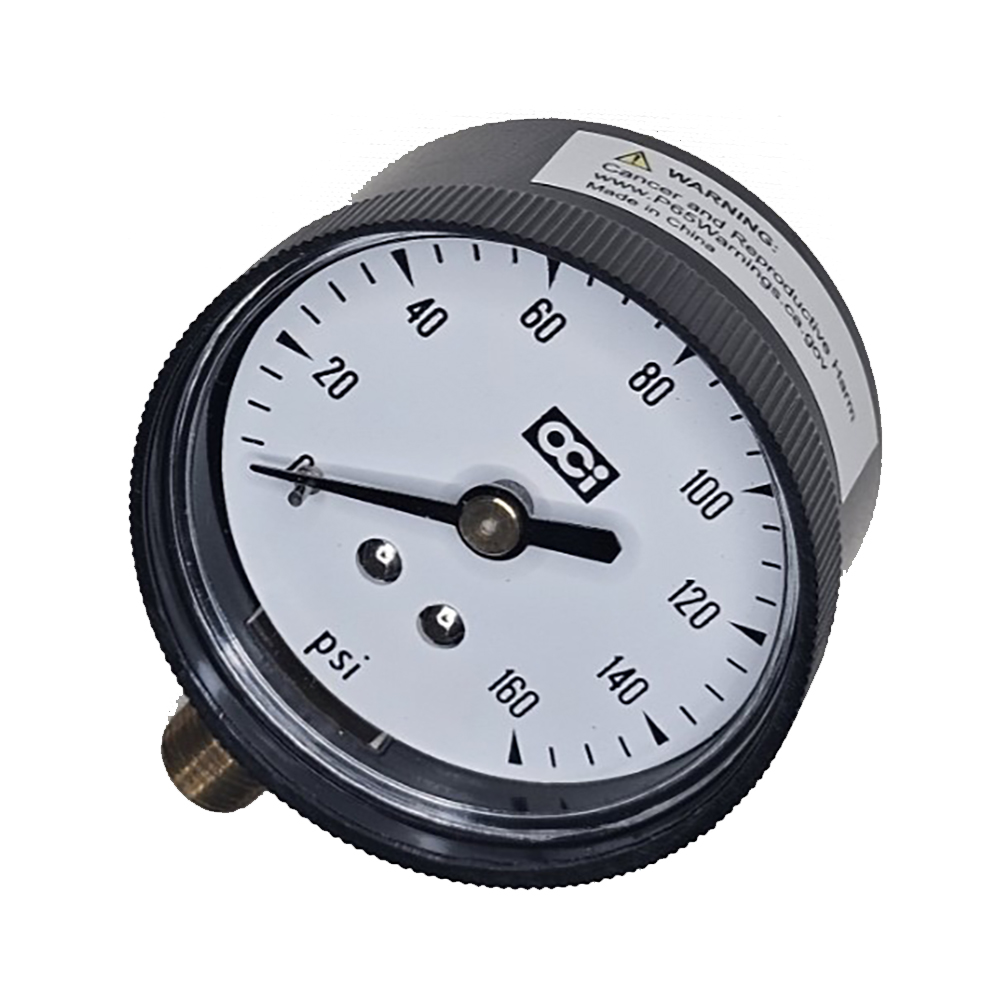 GAUGE/160PSI,1/8MPT,BOTTOM MT