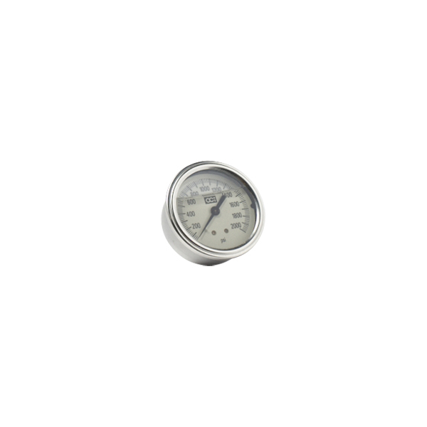 Gauge – 2000 PSI, 1/4 Back Mounted
