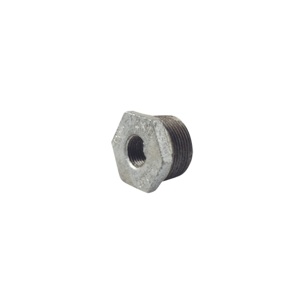Galvanized Bushing Reducer – 1.25 x 1/2" Hex