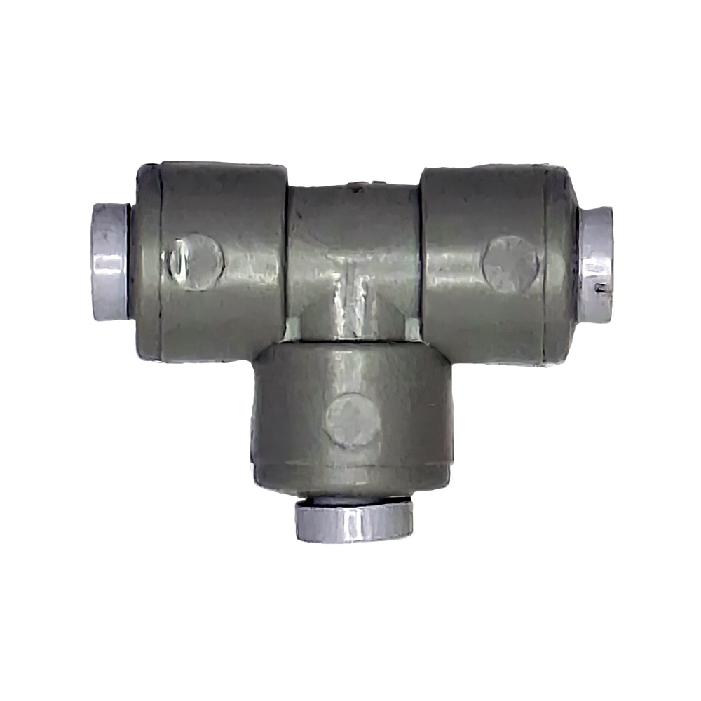 TEE/UNION,PLS,1/4 TUBE,P-LOCK