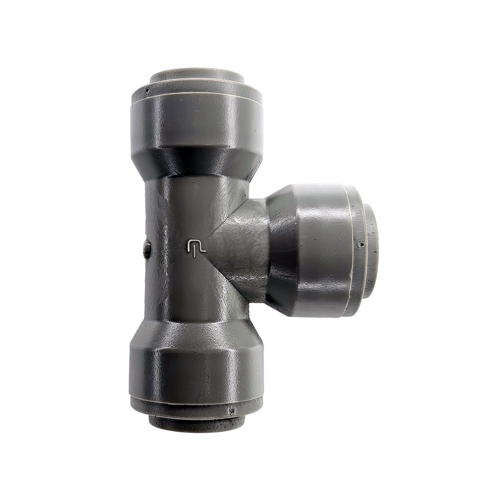 TEE/UNION,PLS,1/2 TUBE,P-LOCK