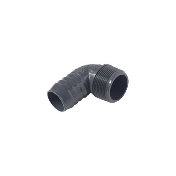 Elbow – 1 -1/4" Hose x 1- 1/4" MPT, PVC