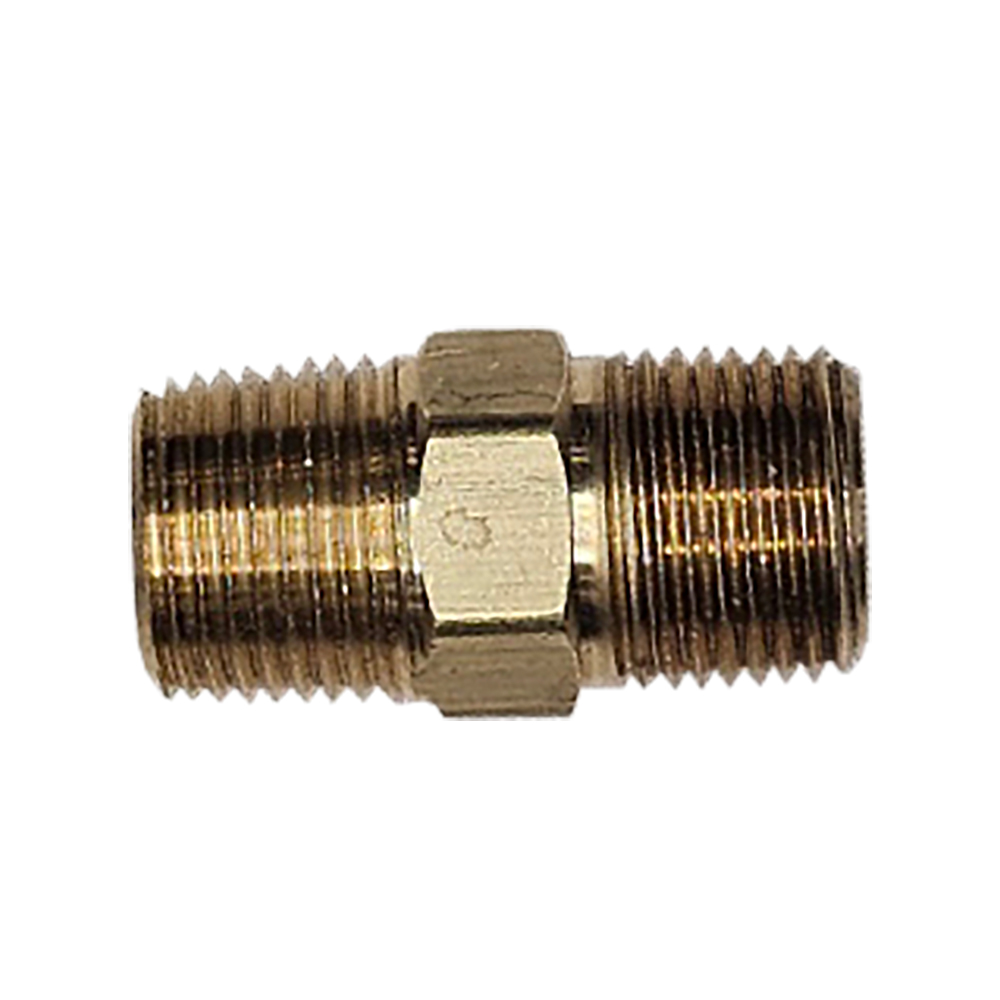 NIPPLE/BRS,3/8xCLOSE,HEX