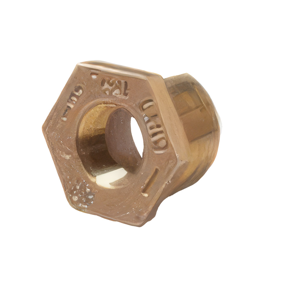 BUSHING/RDCR,HEX,BRS,1"x1/2