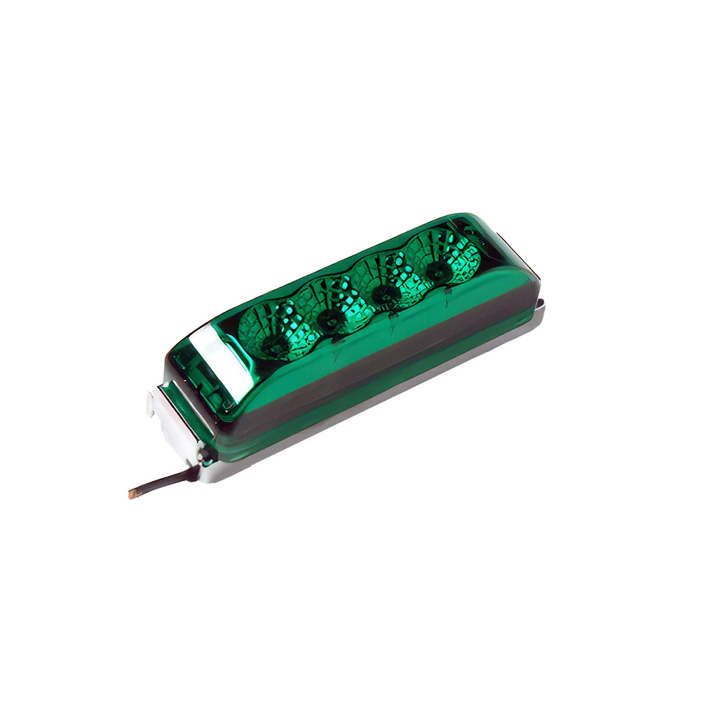 LIGHT/SEALED,12V GREEN,4 LEDS