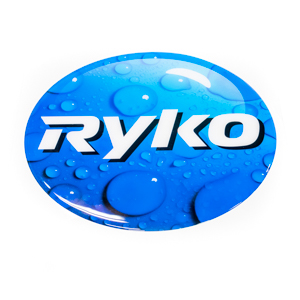 10" Round Ryko Blue Badge