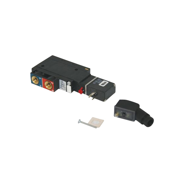 Burkert Valve, Single Solenoid, 4-Way, 24W / Din Plug