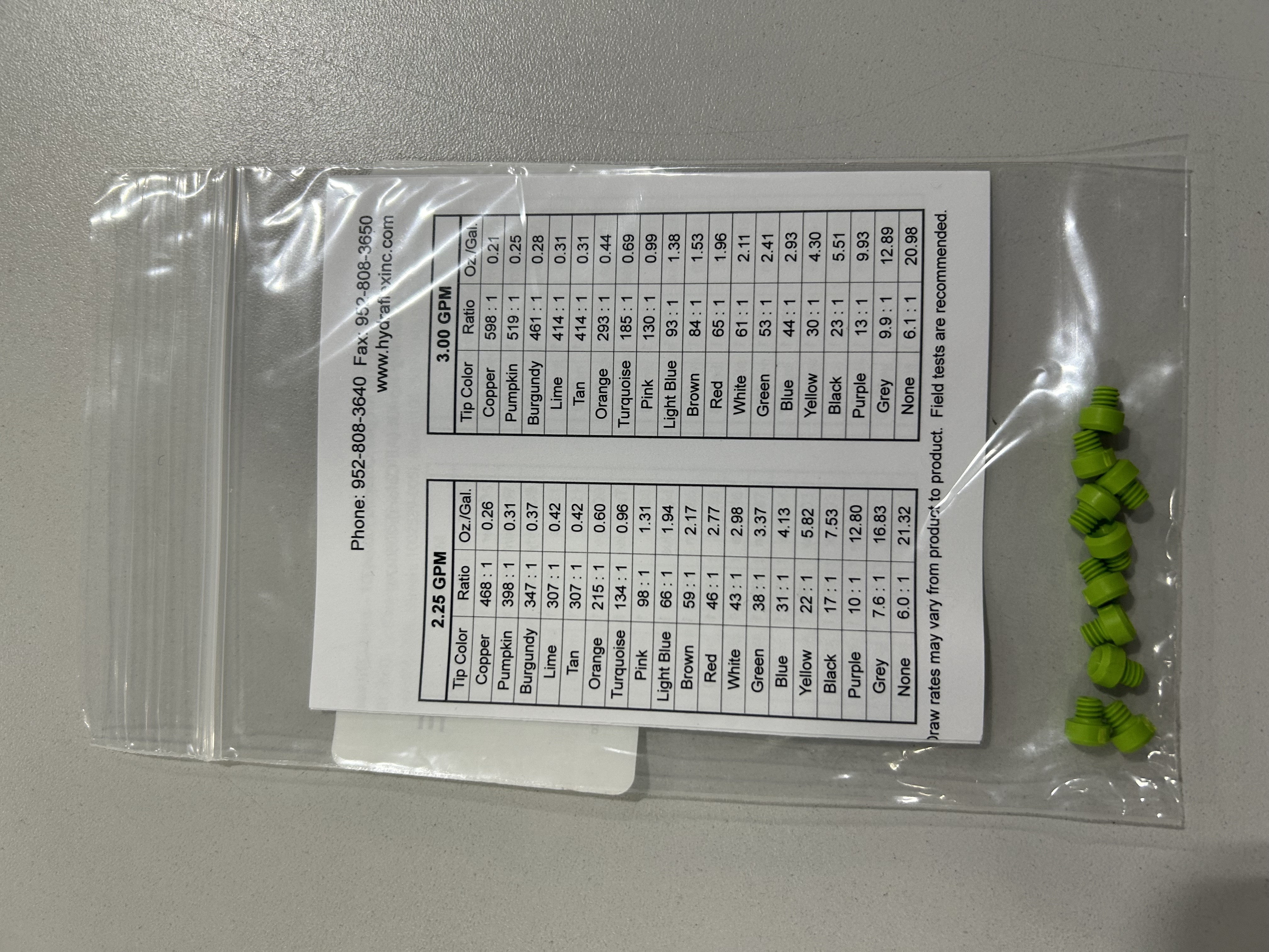 METERING TIP/ULTRA LEAN,LIME