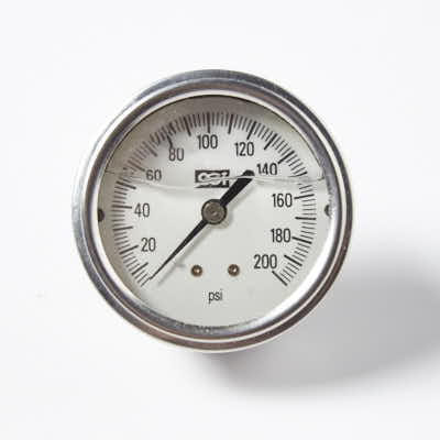 GAUGE/PRESS,200 PSI,2.5 RM,1/4